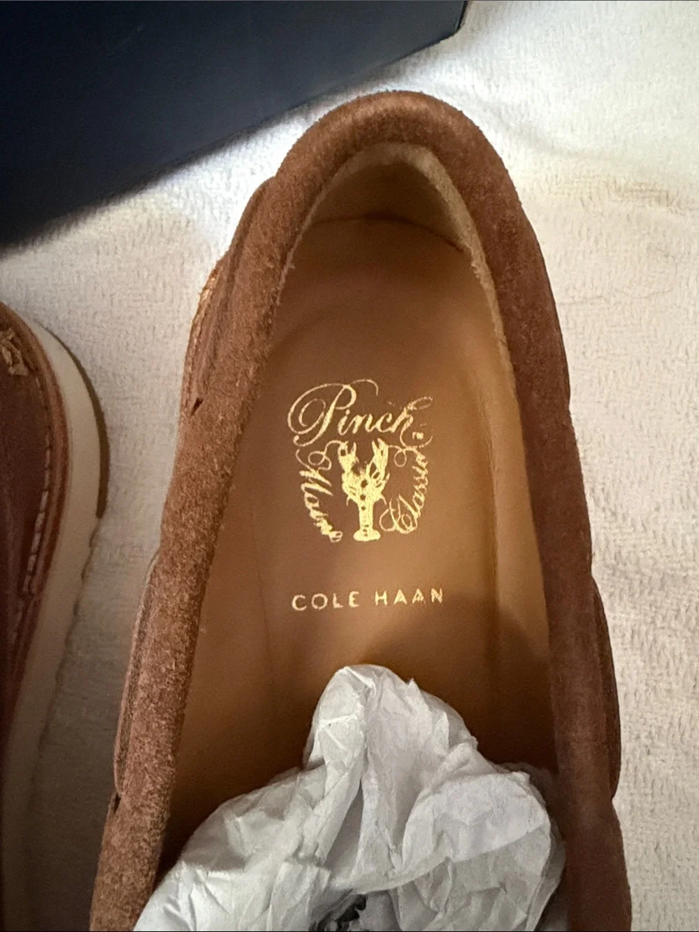 Cole Haan Brown Suede Leather-Lace Moccasin Loafers